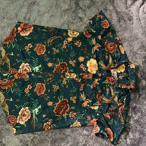 Floral button down shirt